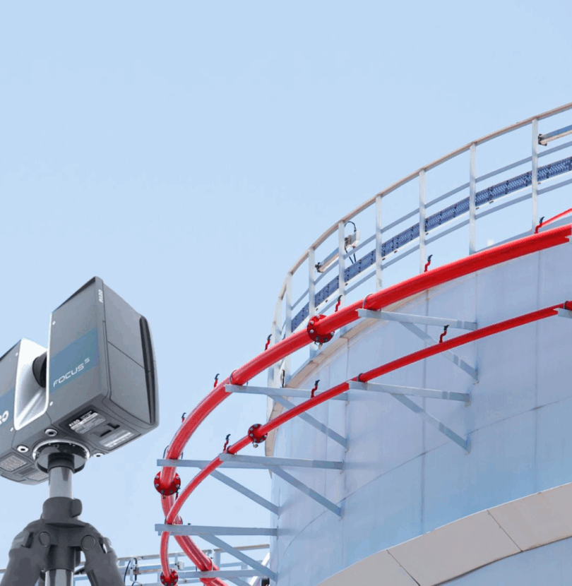 Inspeção de tanques industriais com laser scanner API 653